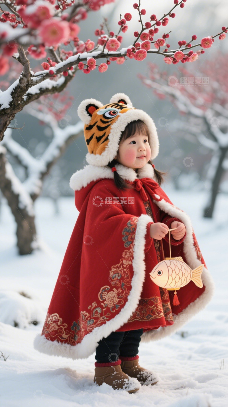 年俗萌娃雪景之喜3