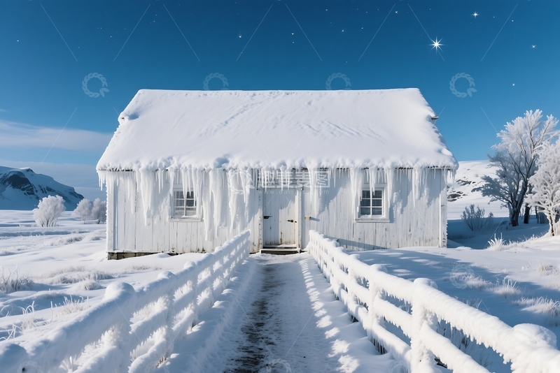 高清大图下载【趣麦麦图】冰岛维克镇的谷仓 