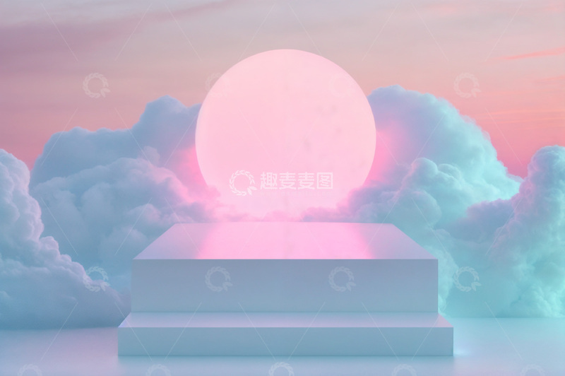 高清大图下载【趣麦麦图】电商产品化妆品展示台AI海报背景31