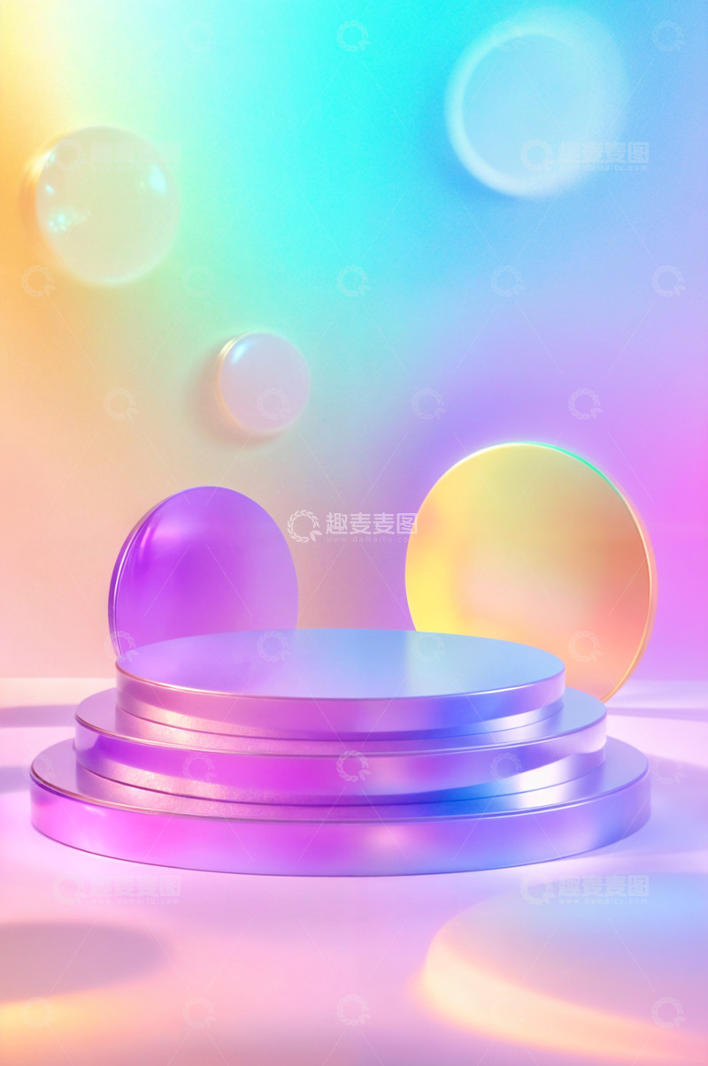 高清大图下载【趣麦麦图】电商产品化妆品展示台AI海报背景42