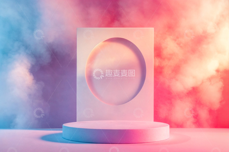 高清大图下载【趣麦麦图】电商产品化妆品展示台AI海报背景11