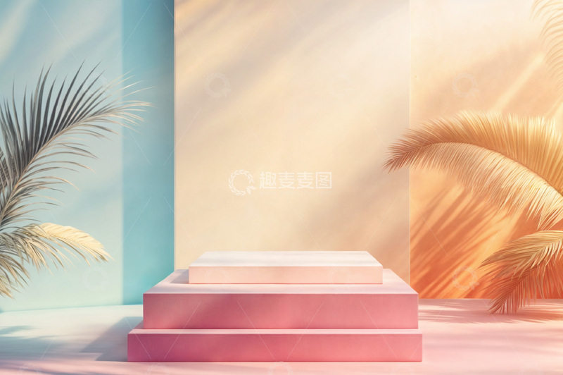 高清大图下载【趣麦麦图】电商产品化妆品展示台AI海报背景47