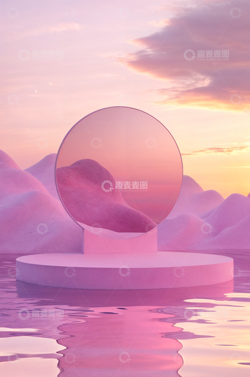 高清大图下载【趣麦麦图】电商产品化妆品展示台AI海报背景41