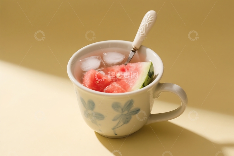 高清大图下载【趣麦麦图】冰镇西瓜饮料 