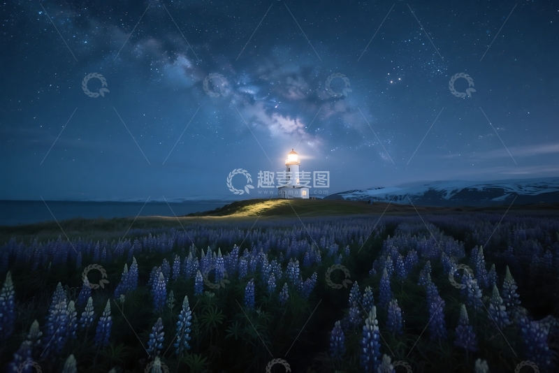 高清大图下载【趣麦麦图】冰岛羽扇豆田 