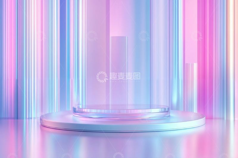 高清大图下载【趣麦麦图】电商产品化妆品展示台AI海报背景24