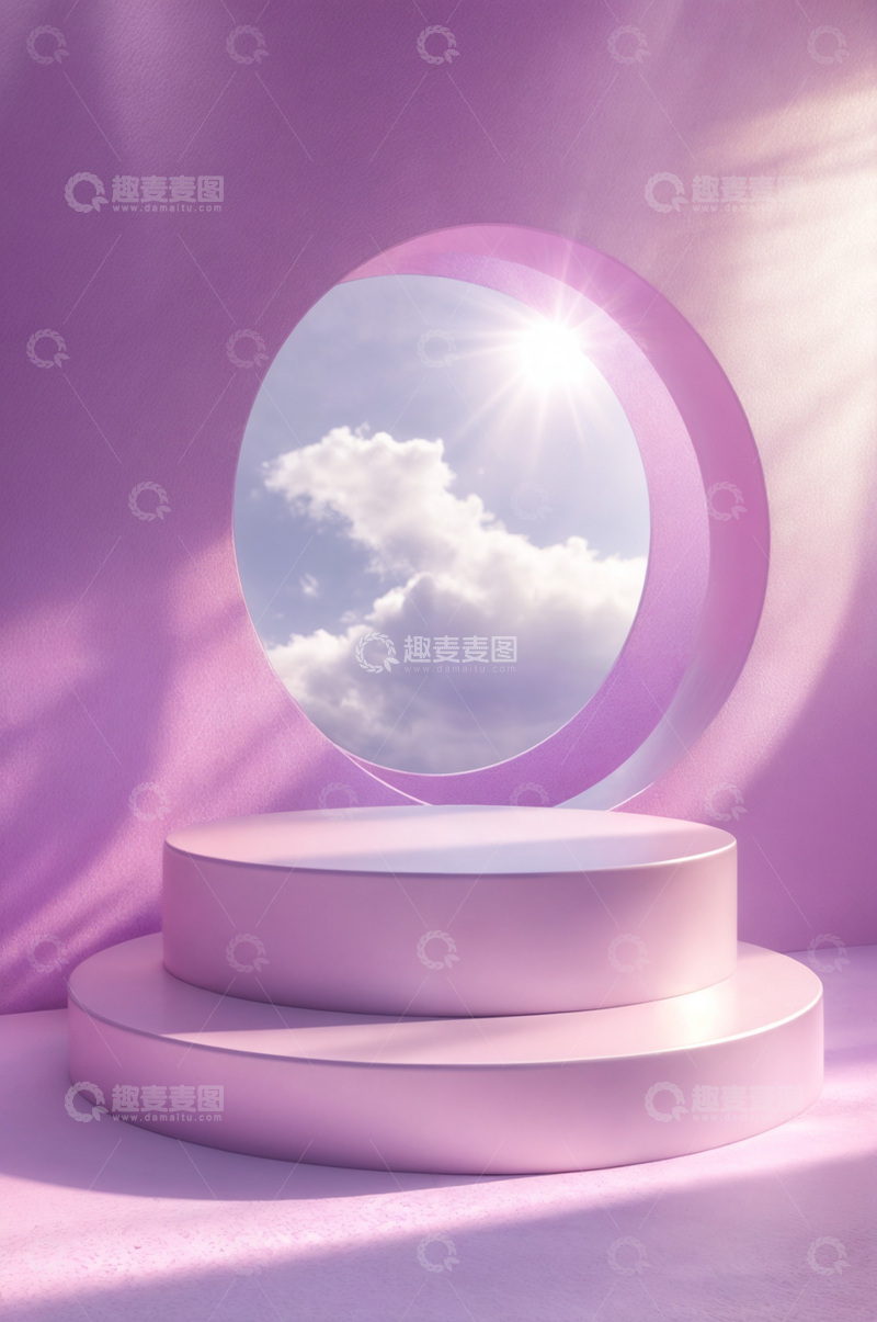 高清大图下载【趣麦麦图】电商产品化妆品展示台AI海报背景28