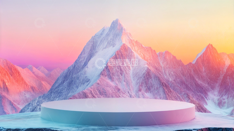 高清大图下载【趣麦麦图】电商产品化妆品展示台AI海报背景34