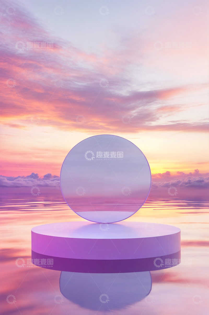 高清大图下载【趣麦麦图】电商产品化妆品展示台AI海报背景55