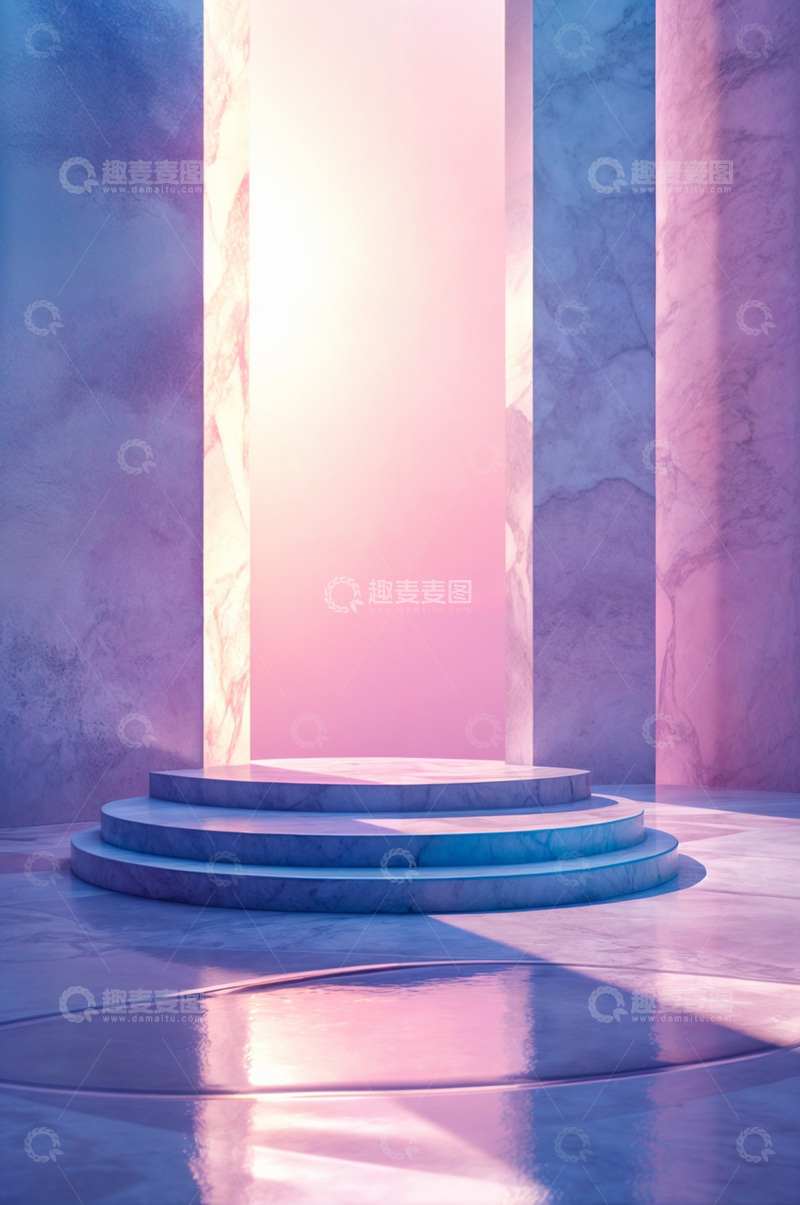 高清大图下载【趣麦麦图】电商产品化妆品展示台AI海报背景27