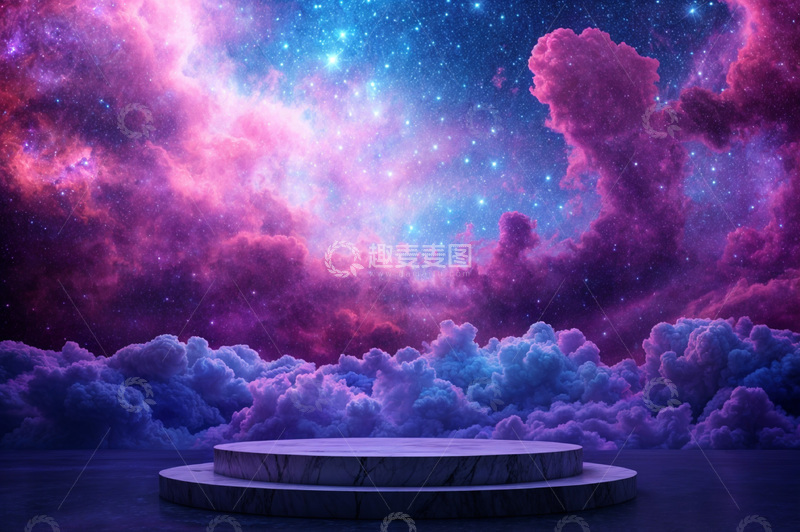高清大图下载【趣麦麦图】电商产品化妆品展示台AI海报背景91