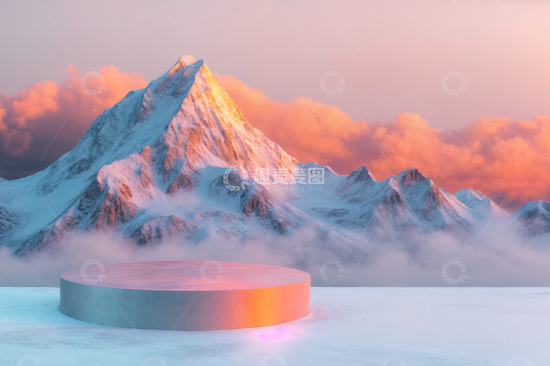 高清大图下载【趣麦麦图】电商产品化妆品展示台AI海报背景87