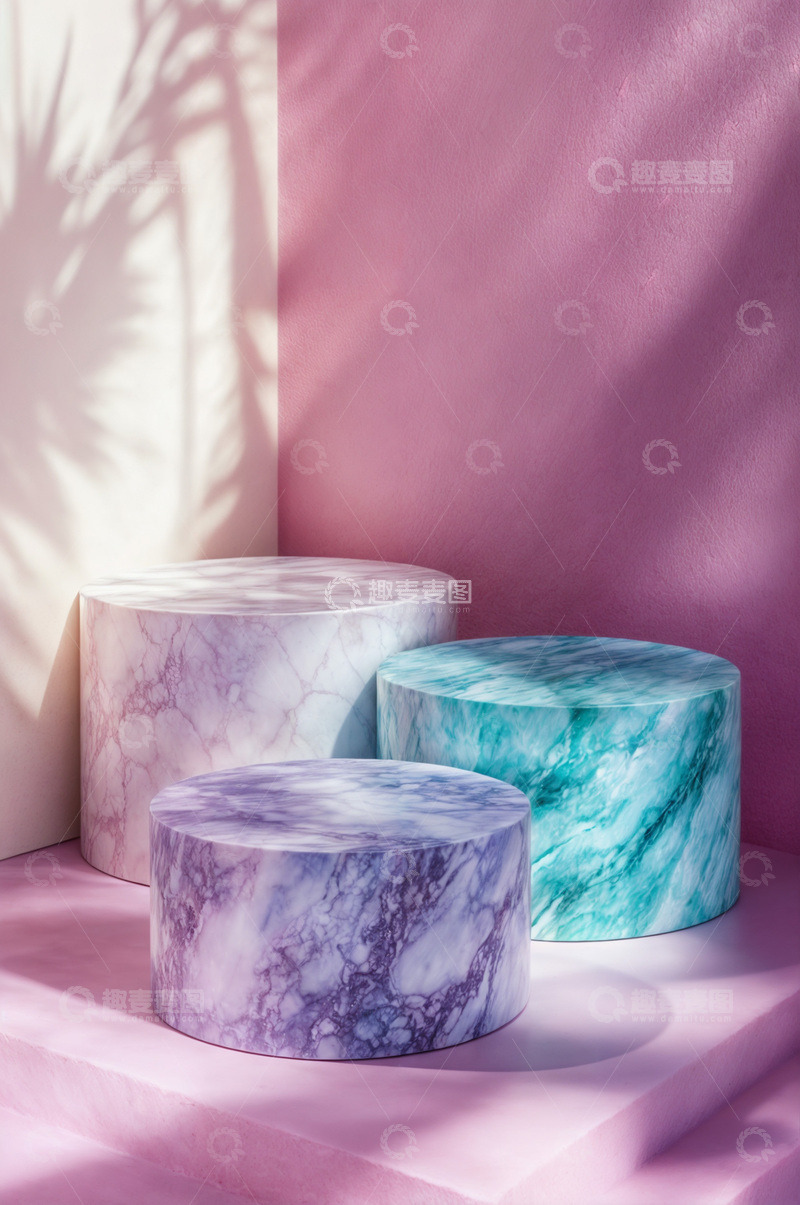 高清大图下载【趣麦麦图】电商产品化妆品展示台AI海报背景97