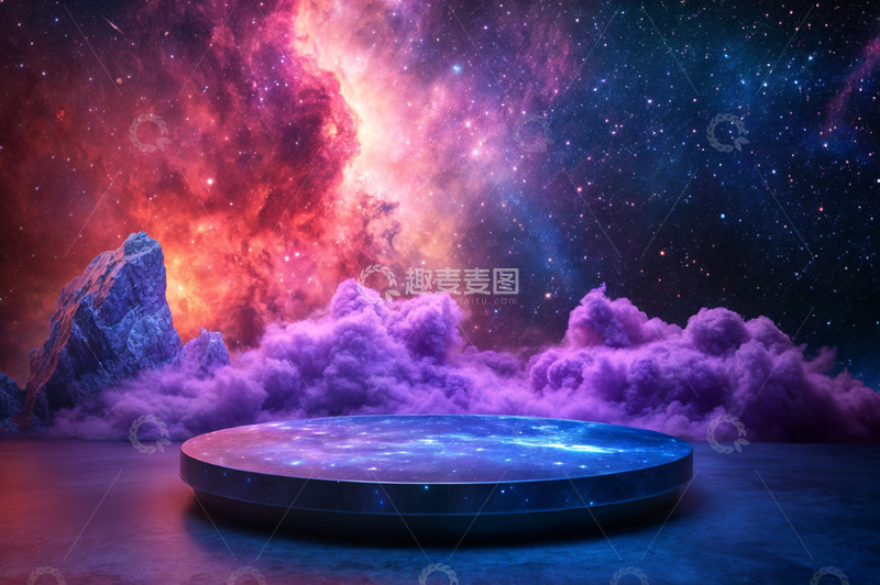 高清大图下载【趣麦麦图】电商产品化妆品展示台AI海报背景94