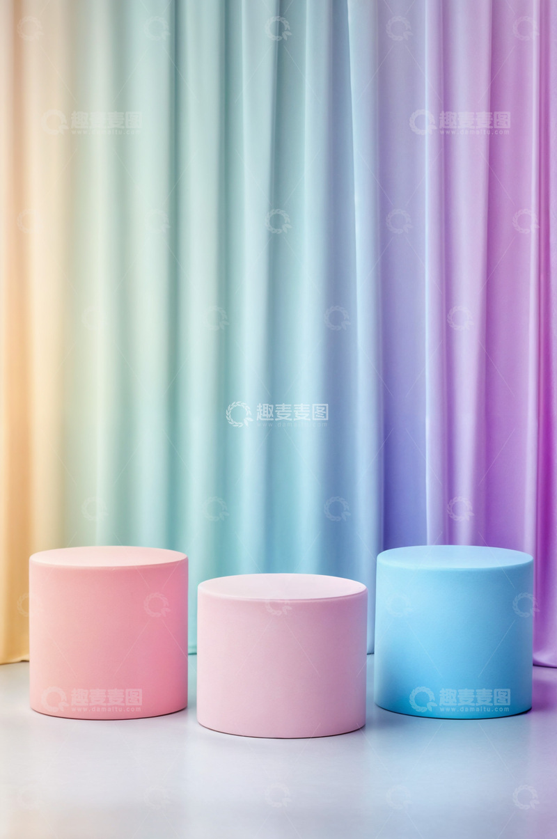 高清大图下载【趣麦麦图】电商产品化妆品展示台AI海报背景93