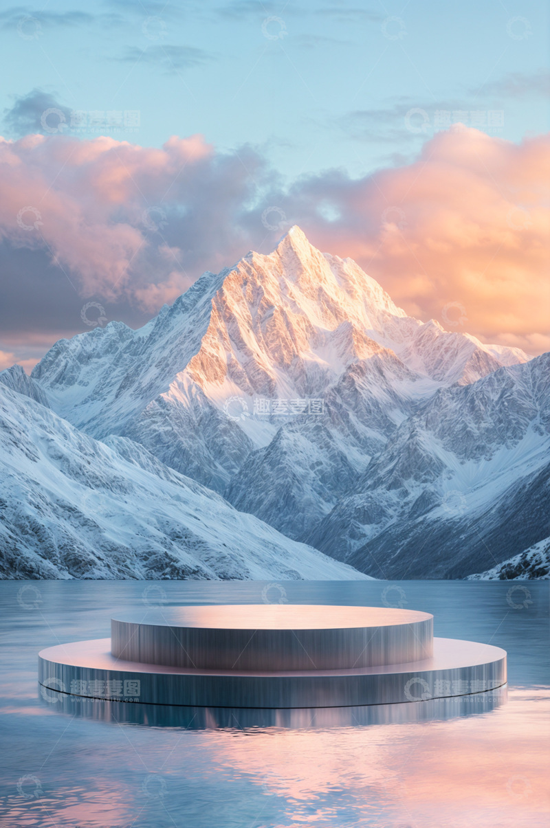 高清大图下载【趣麦麦图】电商产品化妆品展示台AI海报背景96