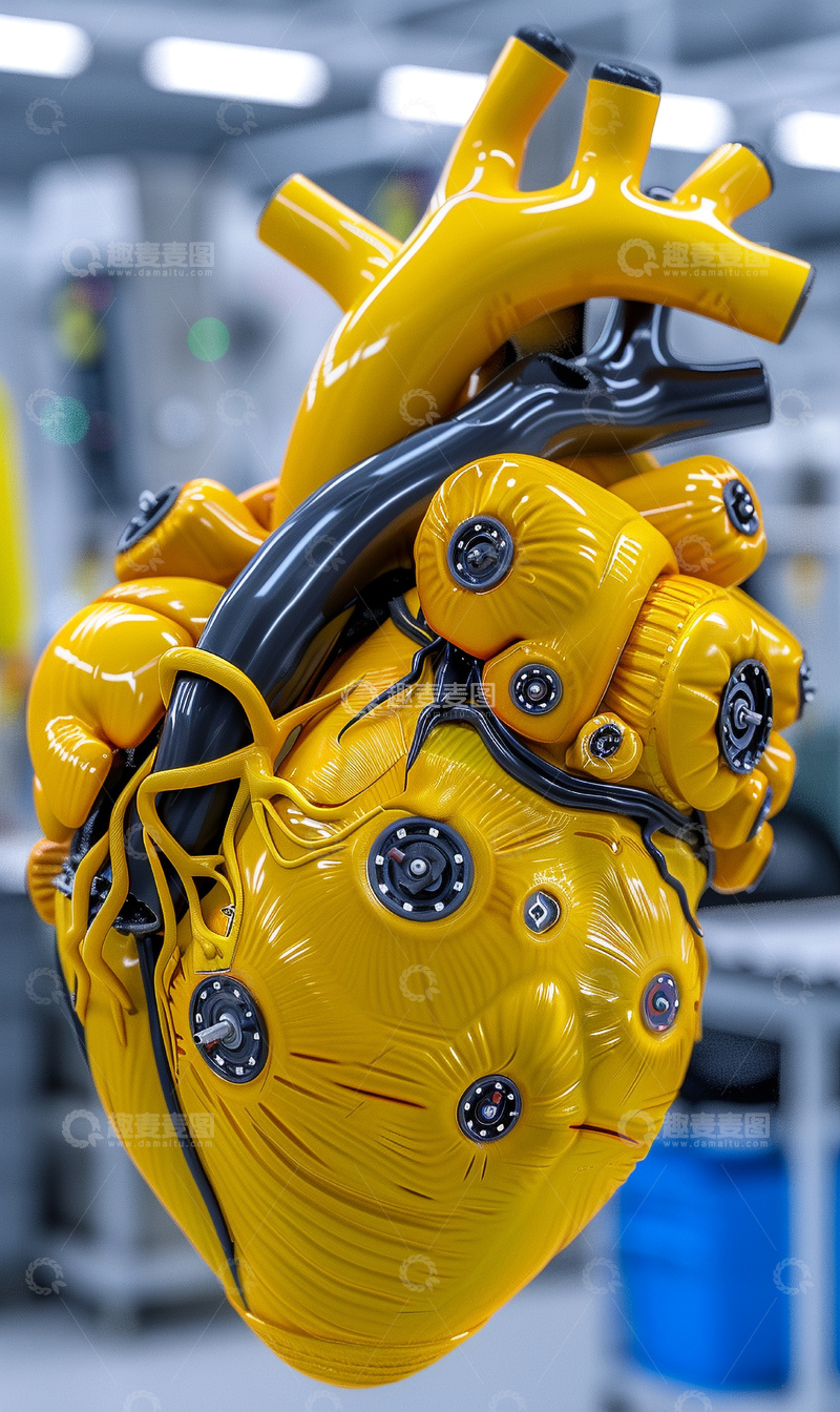 高清大图下载【趣麦麦图】机器人心脏未来派代表