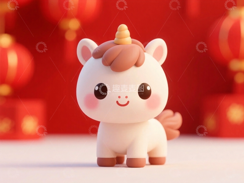 高清大图下载【趣麦麦图】动物插画骏马