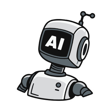 ai机器人手绘插画