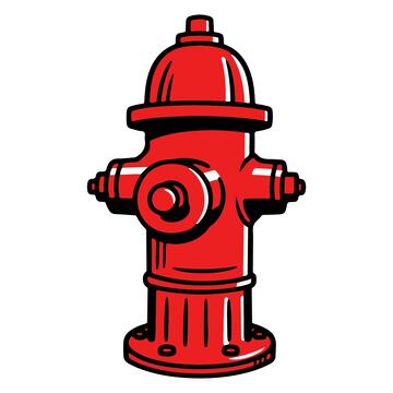 红色消防栓手绘1