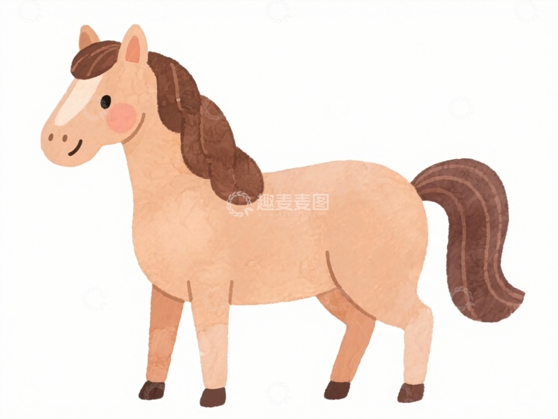 高清大图下载【趣麦麦图】动物插画骏马4