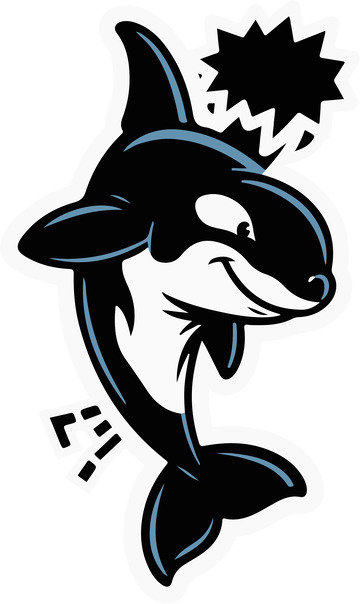 可爱顽皮的虎鲸