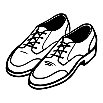 黑白线皮鞋线稿1