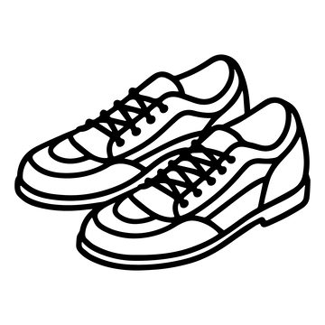 黑白线皮鞋线稿