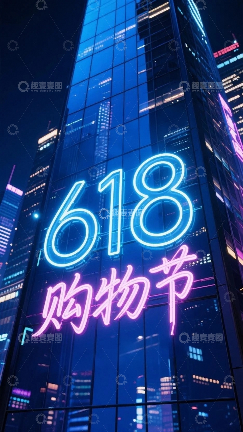 高清大图下载【趣麦麦图】618购物节盛典5
