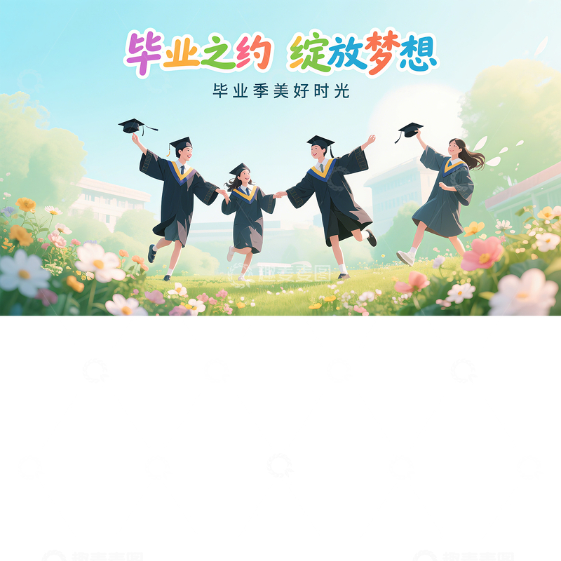 源文件下载【趣麦麦图】毕业季背景图6