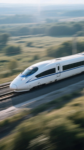 原野上飞驰的高铁列出3