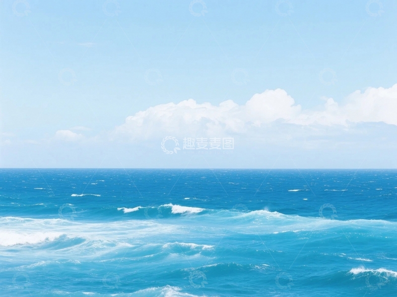 高清大图下载【趣麦麦图】蔚蓝的大海与天空