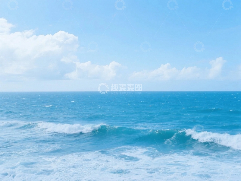 高清大图下载【趣麦麦图】蔚蓝的大海与天空1