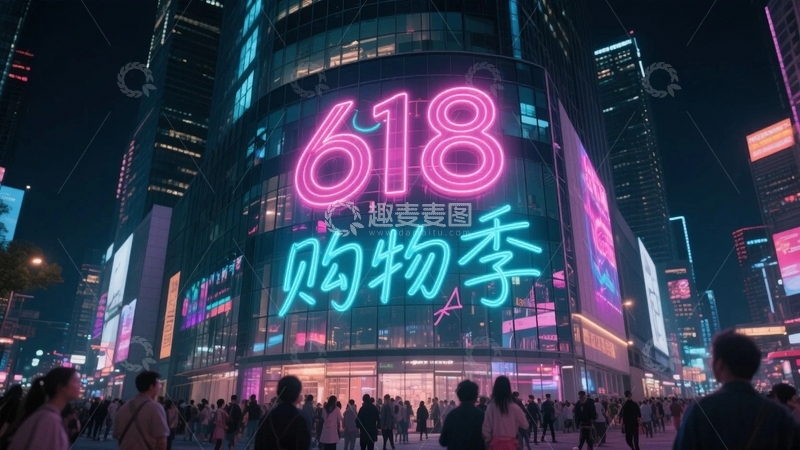 高清大图下载【趣麦麦图】618购物节盛典4