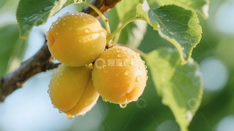 高清大图下载【趣麦麦图】挂满枝头的黄杏3