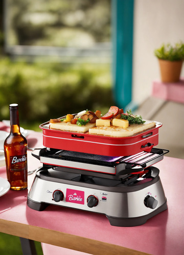 芭比风拉可雷特奶酪机AI插画海报图片素材2