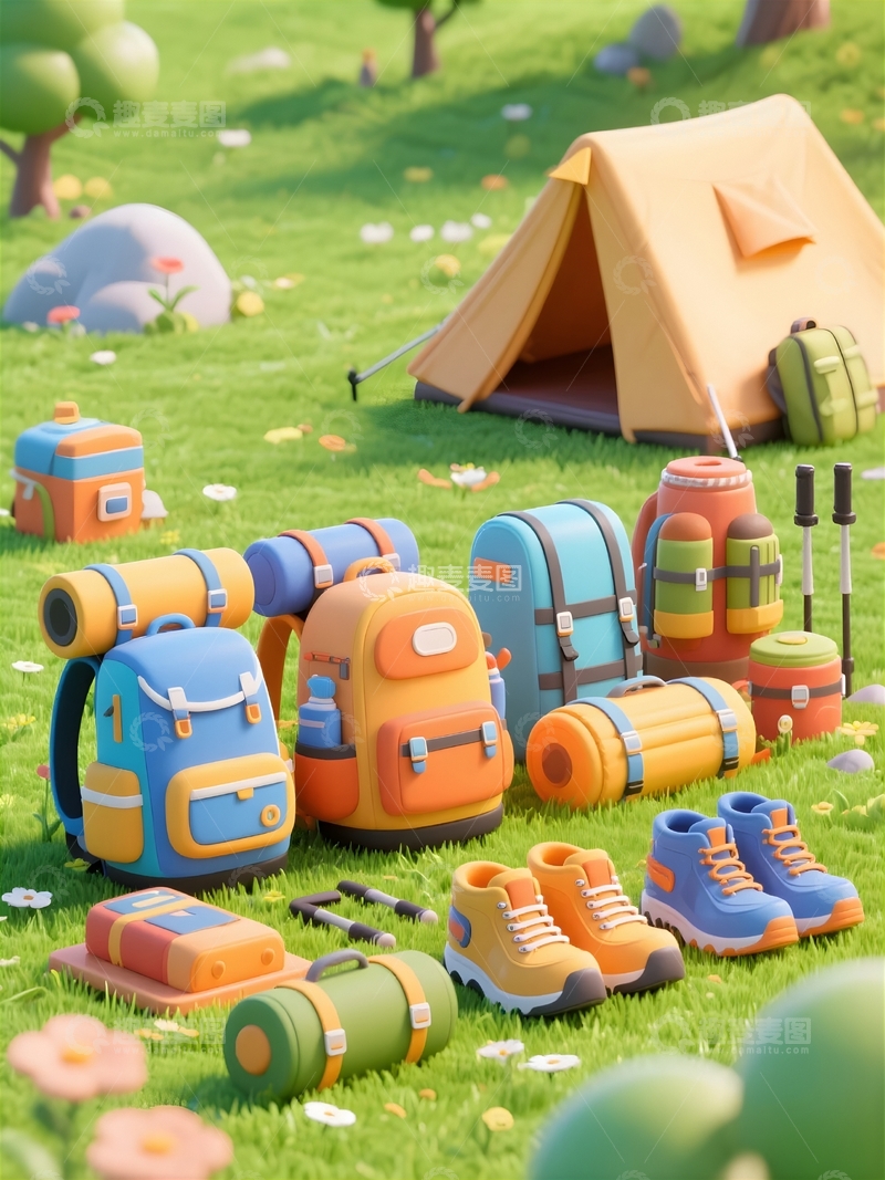 高清大图下载【趣麦麦图】踏青旅行登上装备1