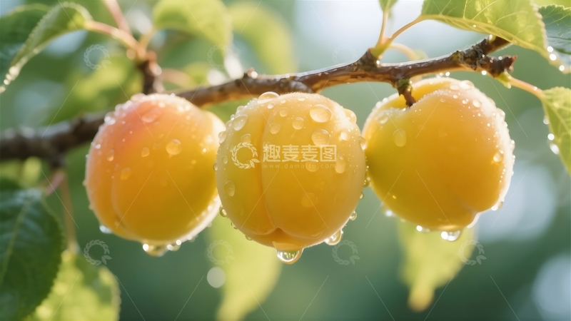 高清大图下载【趣麦麦图】挂满枝头的黄杏2