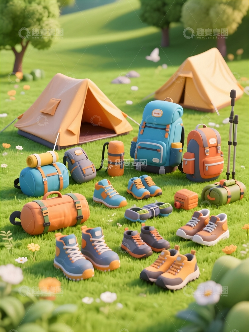 高清大图下载【趣麦麦图】踏青旅行登上装备3