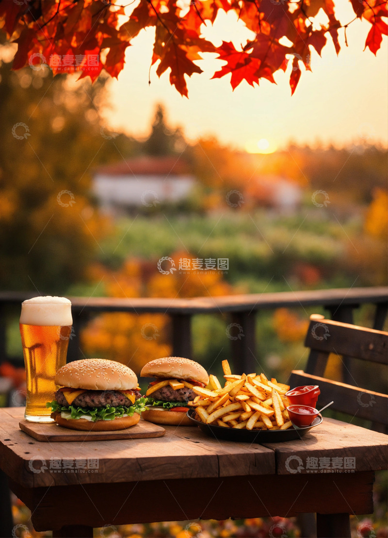 高清大图下载【趣麦麦图】金属烤肉签穿肉块AI插画素材3