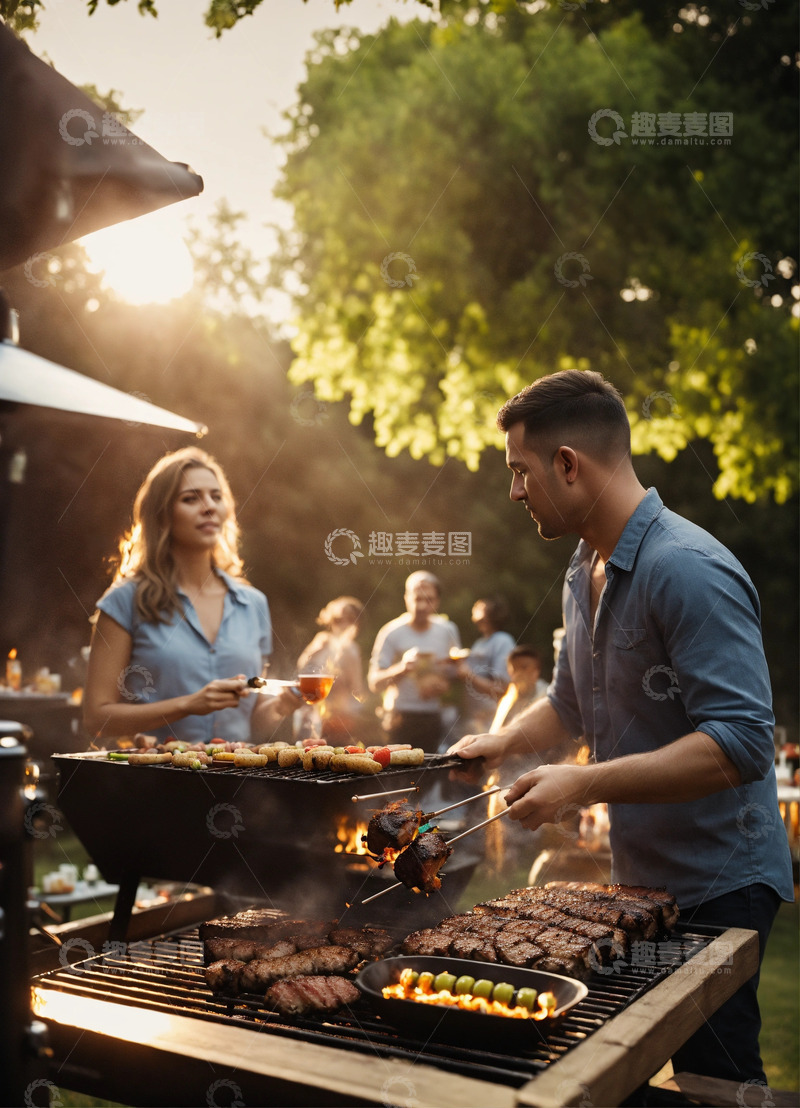 高清大图下载【趣麦麦图】多汁烤肋眼牛排细腻纹理AI插画素材3