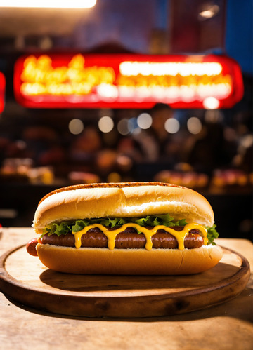 热狗AI插画高清海报图片素材