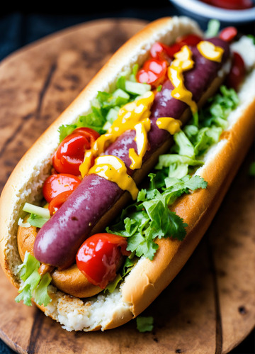 热狗AI插画高清海报图片素材1