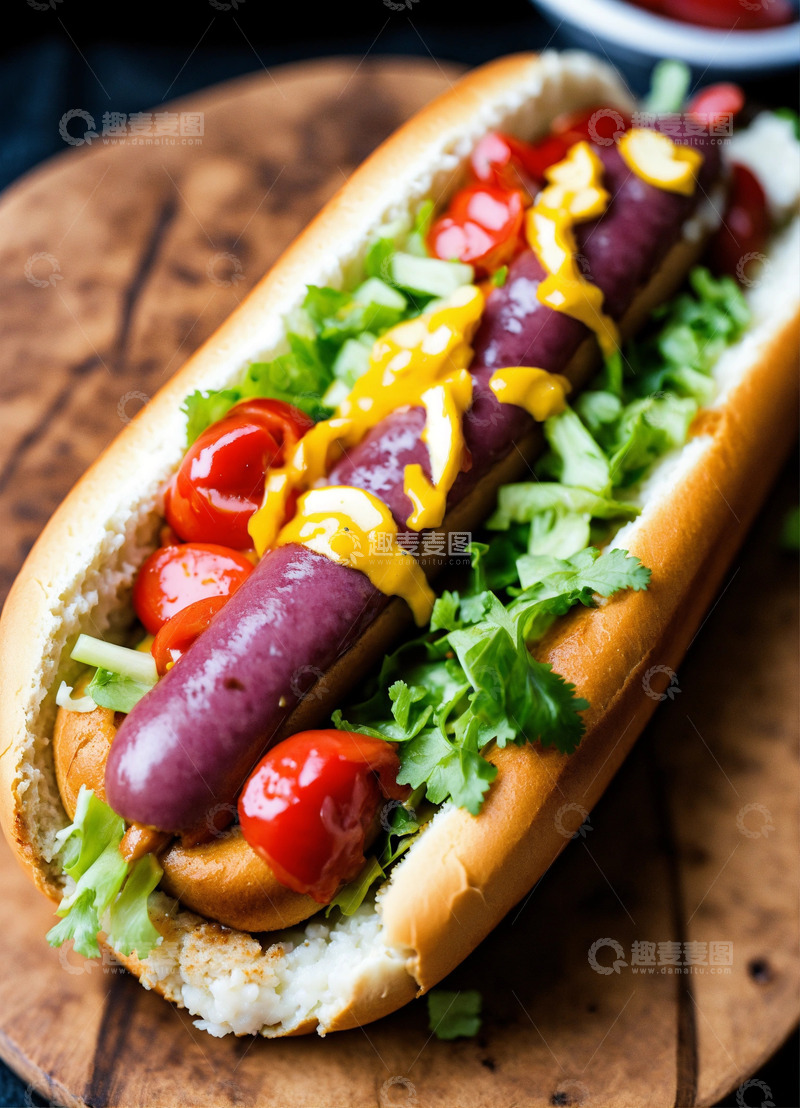 高清大图下载【趣麦麦图】热狗AI插画高清海报图片素材1