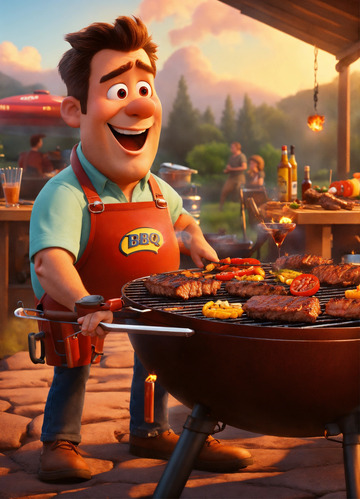 BBQBBQ皮克斯动画风格AI插画素材