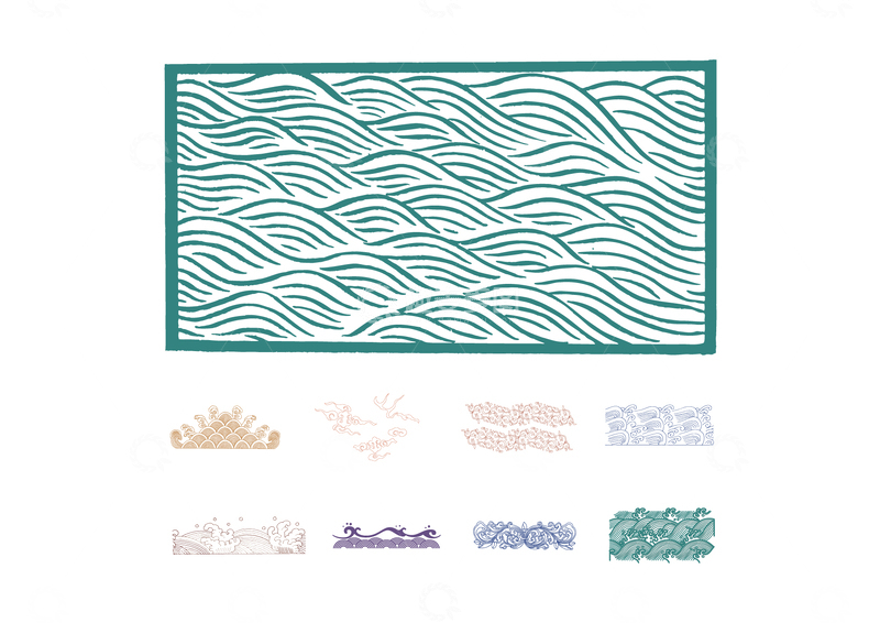 源文件下载【趣麦麦图】中式传统古风祥云组合节日装饰元素