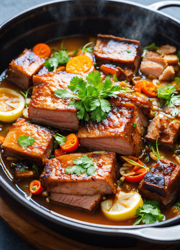 红烧肉色香味俱全上等五花肉AI插画2