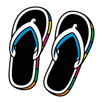 人字拖鞋卡通插画2