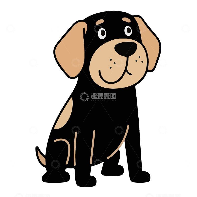 源文件下载【趣麦麦图】动画可爱小狗