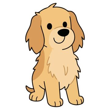 黄色潦草的小狗